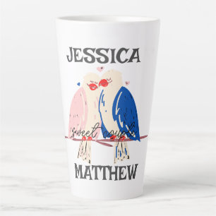 simple elegant cute valentine, Sweet for couple Latte Mug
