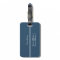 Simple Elegant Dark Blue Monogram Luggage Tag