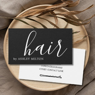 Simple Elegant Dark Grey WHite Hair Stylist