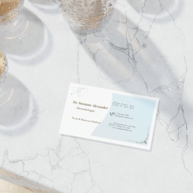 Simple elegant dermatologist appointment card (Creator Uploaded)
