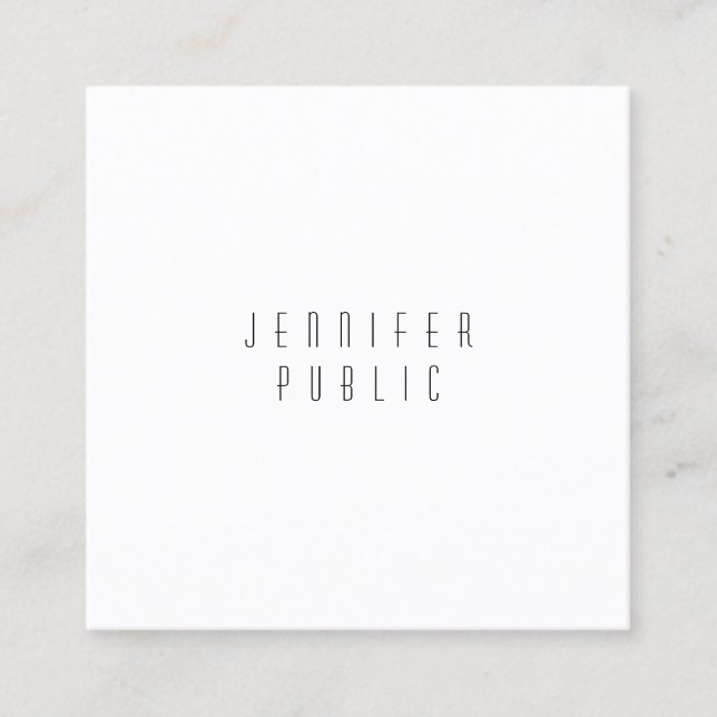 Simple Elegant Design Professional Modern Template Square Business Card (Front)