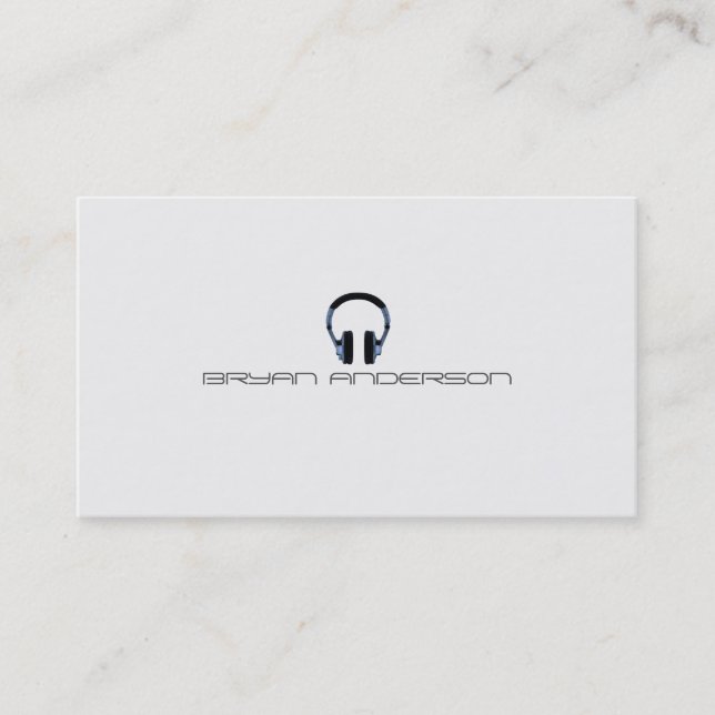 Simple & Elegant DJ Business Card (Front)