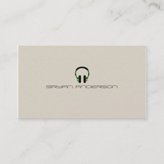 Simple & Elegant DJ Business Card (Front)