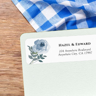 Simple Elegant Dusty Blue Floral Wedding