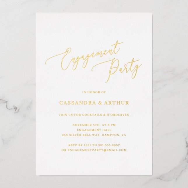 Simple Elegant Engagement Party (Front)