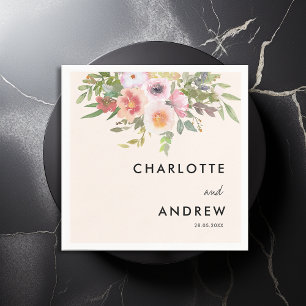 Simple, elegant eucalyptus, flowers  napkin