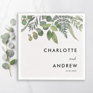 Simple, elegant eucalyptus napkin