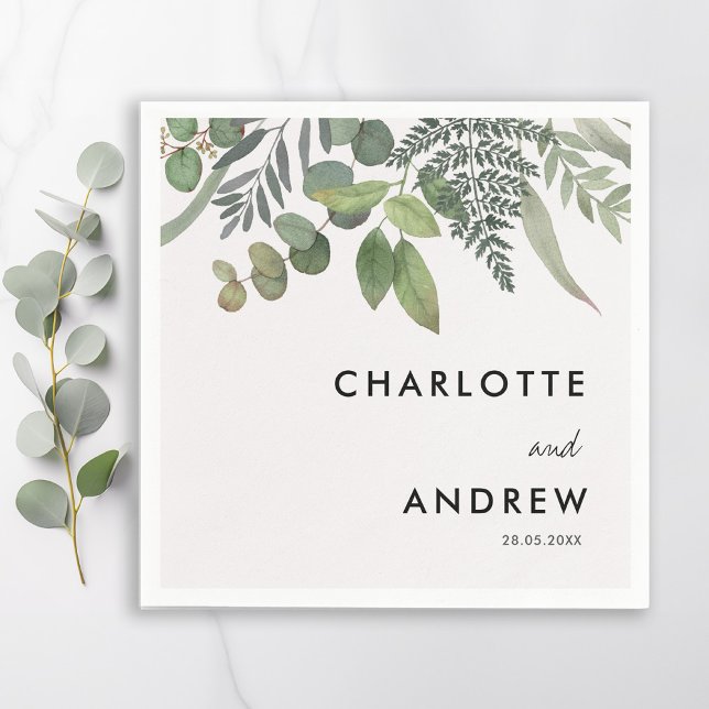 Simple, elegant eucalyptus  napkin (Creator Uploaded)