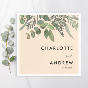 Simple, elegant eucalyptus napkins