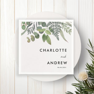 Simple, elegant eucalyptus napkins