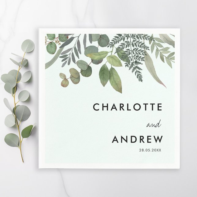 Simple, elegant eucalyptus  napkins (Creator Uploaded)