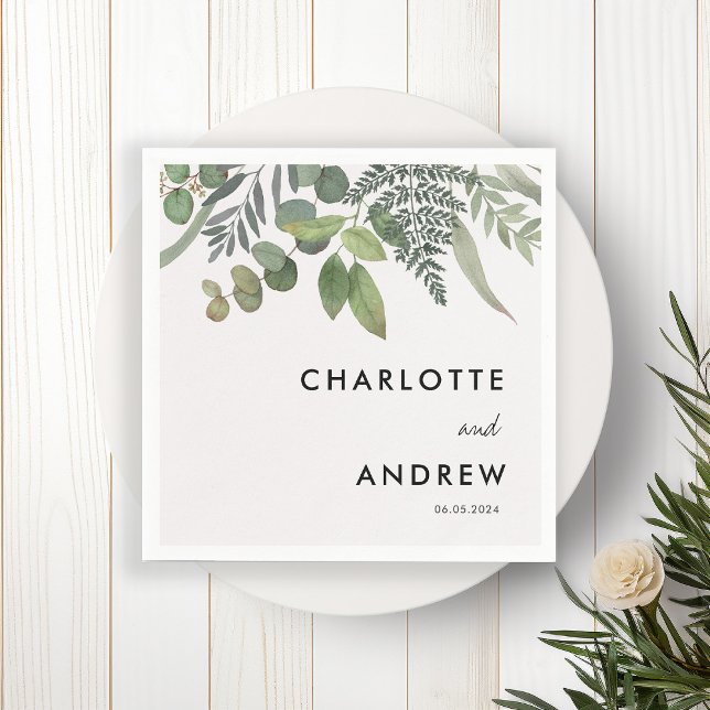 Simple, elegant eucalyptus napkins (Creator Uploaded)