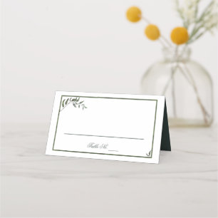 Simple Elegant Eucalyptus Wedding Place Card