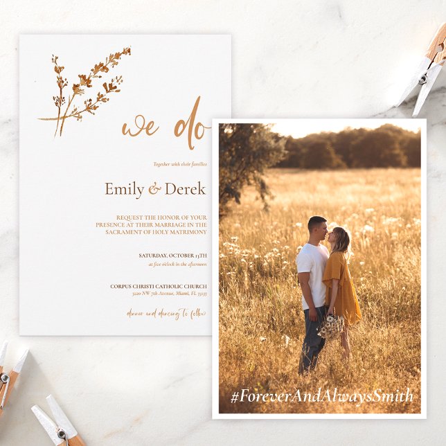 Simple Elegant Fall Wedding Invitation (Creator Uploaded)