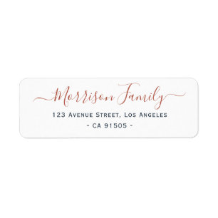 simple elegant family address label