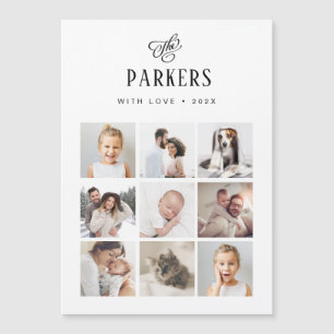 Simple Elegant Family Multi Photo Grid Christmas
