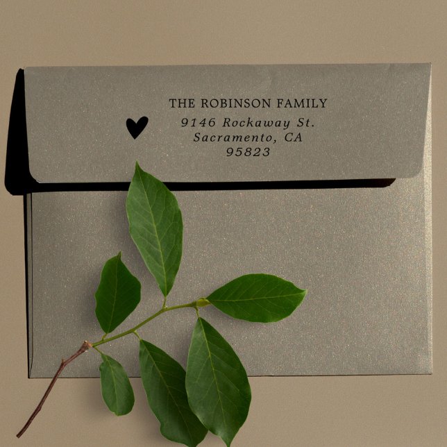 Simple Elegant Family Return Address Rubber Stamp (Creator Uploaded)