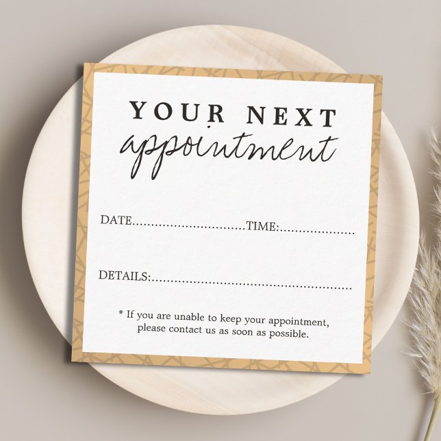 Simple Elegant Faux Gold Beauty Salon Appointment Card (Creator Uploaded)