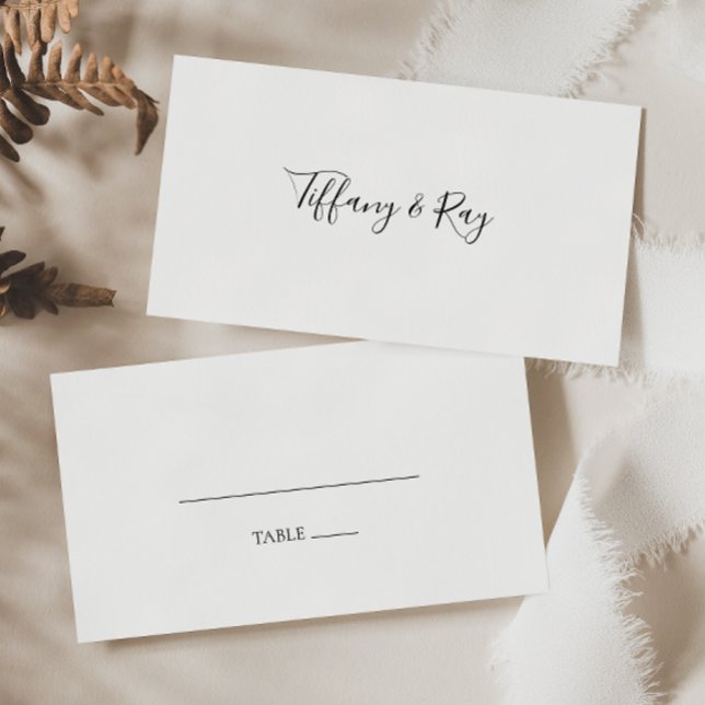 Simple Elegant Flat Wedding Place Card (Creator Uploaded)