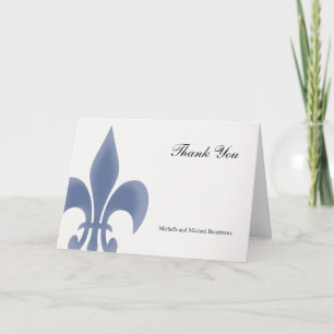 Simple Elegant Fleur de Lis Thank You Card