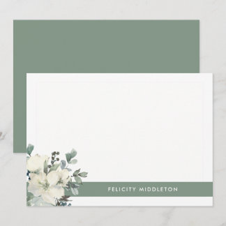 Simple Elegant Floral Greenery Card