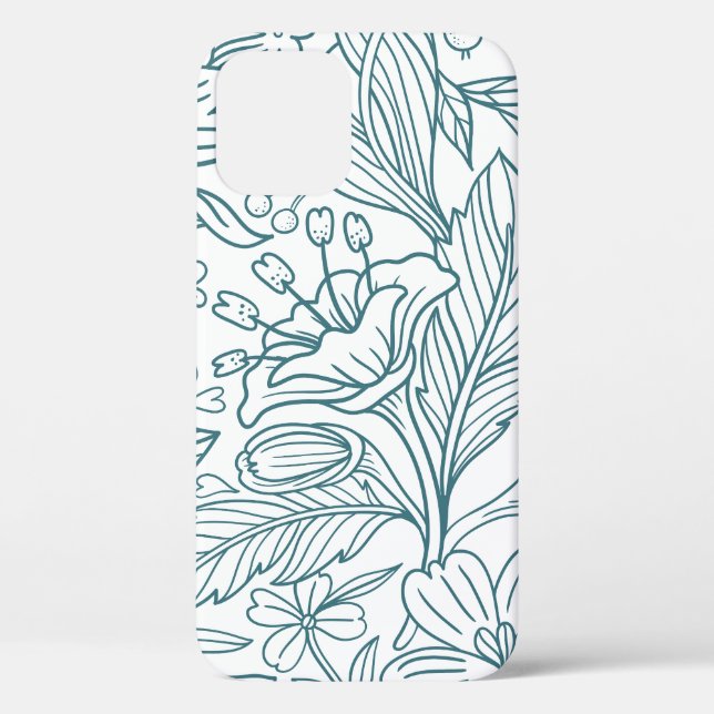 Simple Elegant Floral Hibiscus Leaves | Case-Mate iPhone Case (Back)