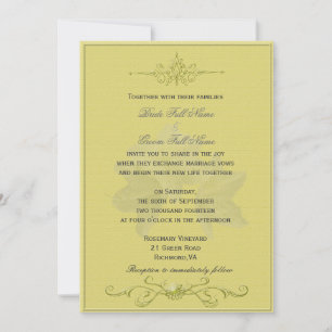 Simple, elegant floral photo wedding invitation