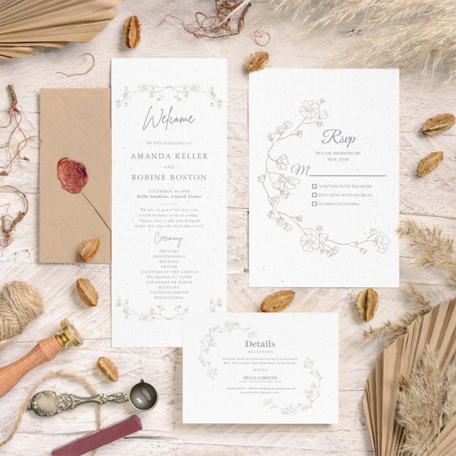 Simple Elegant Floral RSVP Card (Creator Uploaded)