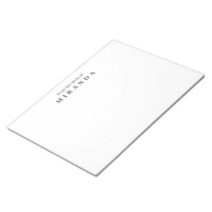 Simple Elegant From The Desk Of Writing Notepad