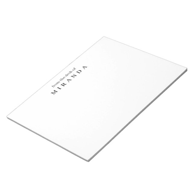 Simple Elegant From The Desk Of Writing Notepad (Angled)