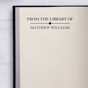 Simple Elegant From The Library Of Custom Name Rubber Stamp