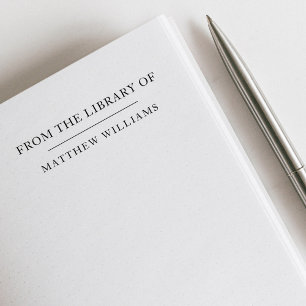 Simple Elegant From The Library Of Custom Name Rubber Stamp