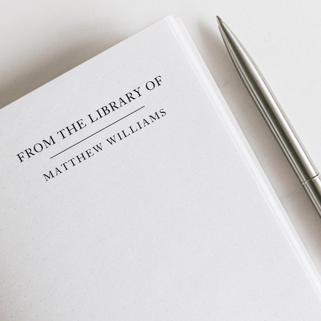 Simple Elegant From The Library Of Custom Name Rubber Stamp (Creator Uploaded)