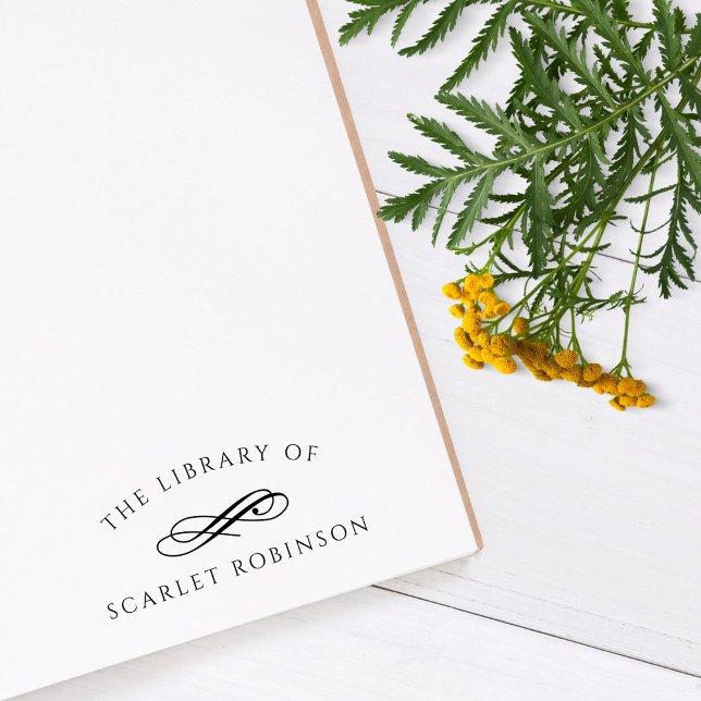 Simple Elegant From The Library Of Custom Name Self-inking Stamp (Creator Uploaded)