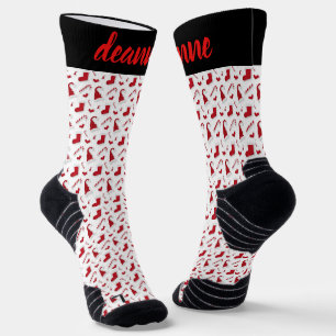Simple Elegant Funny Christmas Family Socks