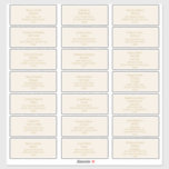 Simple Elegant Gold and Ivory Guest Address Labels<br><div class="desc">These simple elegant | gold and ivory wedding guest address labels are perfect for your modern minimalist gold and ivory wedding. The design features minimal contemporary font accompanied by formal calligraphy. Keep it as is,  or choose to personalise it with your own artwork or photos!</div>
