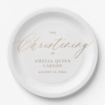 Simple Elegant Gold Calligraphy Script Baptism