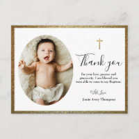 Simple Elegant Gold Cross Baby Baptism