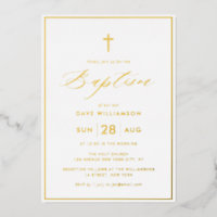 simple elegant gold first communion foil