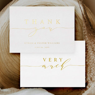 Simple & Elegant Gold Foil Thank You Card