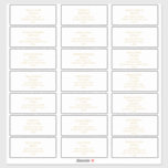Simple Elegant Gold Font Wedding Address Labels<br><div class="desc">These simple elegant gold font wedding guest address labels are perfect for your modern minimalist white and gold wedding. The design features minimal contemporary font accompanied by formal calligraphy. Keep it as is,  or choose to personalise it with your own artwork or photos!</div>