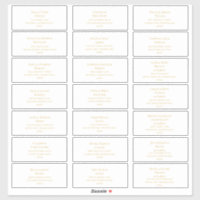 Simple Elegant Gold Font Wedding Address Labels