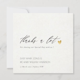 SIMPLE ELEGANT GOLD GREY TYPOGRAPHY THANK YOU CARD