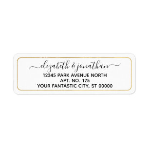 Simple Elegant Gold Hand Lettered Script Wedding