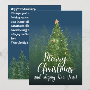 Simple Elegant Gold Star Christmas Card