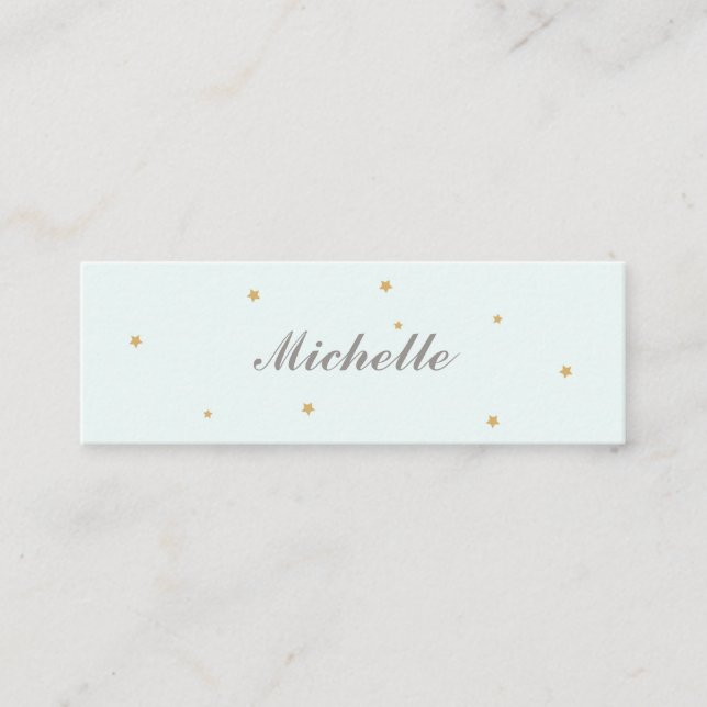 Simple Elegant Gold Stars Mummy Card (Front)