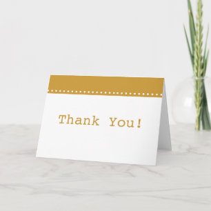 Simple Elegant Gold Thank You Card