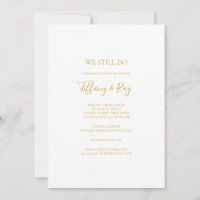 Simple Elegant Gold We Still Do Vow Renewal