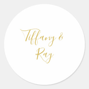 Simple Elegant Gold Wedding Envelope Seals