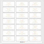 Simple Elegant | Gold Wedding Guest Address Labels<br><div class="desc">These simple elegant | gold wedding guest address labels are perfect for your modern minimalist gold and white wedding. The design features minimal contemporary font accompanied by formal calligraphy. Keep it as is,  or choose to personalise it with your own artwork or photos!</div>